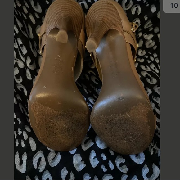 Tory Burch Double Wrap Logo Heels - Picture 5 of 6